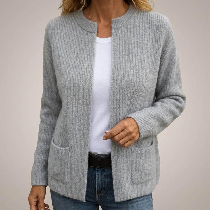 Colette | Ciepły Sweter Z Zippem z Kieszeniami