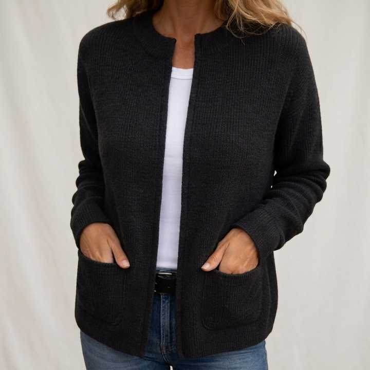 Colette | Ciepły Sweter Z Zippem z Kieszeniami