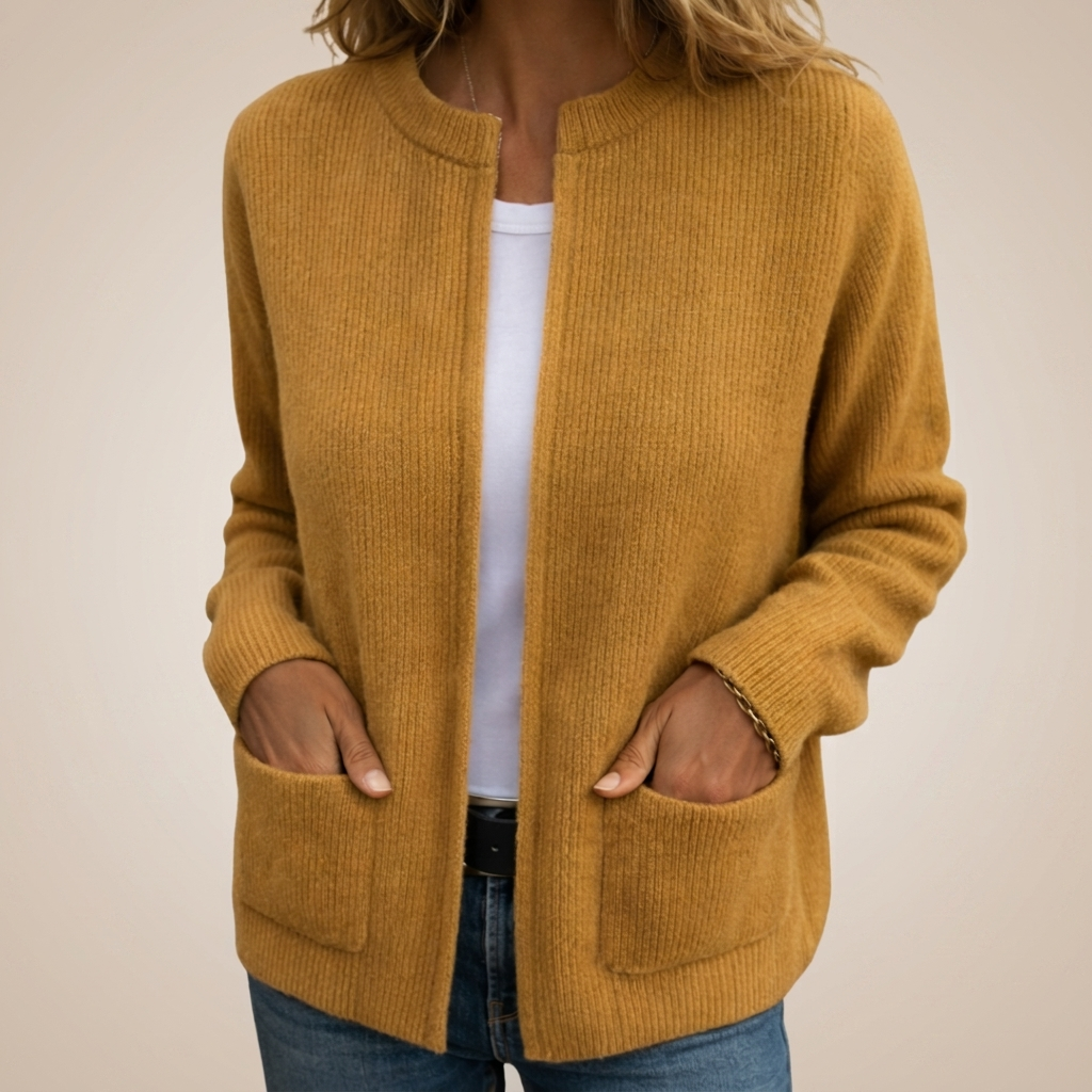 Colette | Ciepły Sweter Z Zippem z Kieszeniami