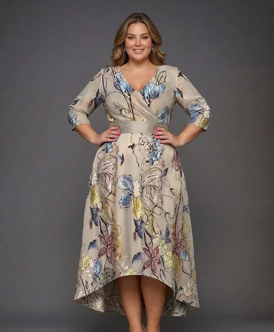 Ysa | Elegancka Sukienka z Kwiatowym Wzorem