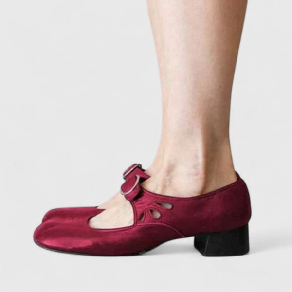 DELACROIX | Dziecięce buty retro z okrągłą klamrą Léa