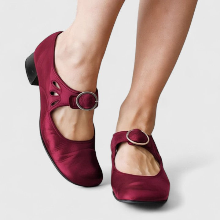 DELACROIX | Dziecięce buty retro z okrągłą klamrą Léa