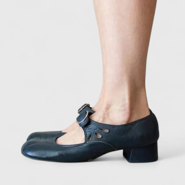 DELACROIX | Dziecięce buty retro z okrągłą klamrą Léa