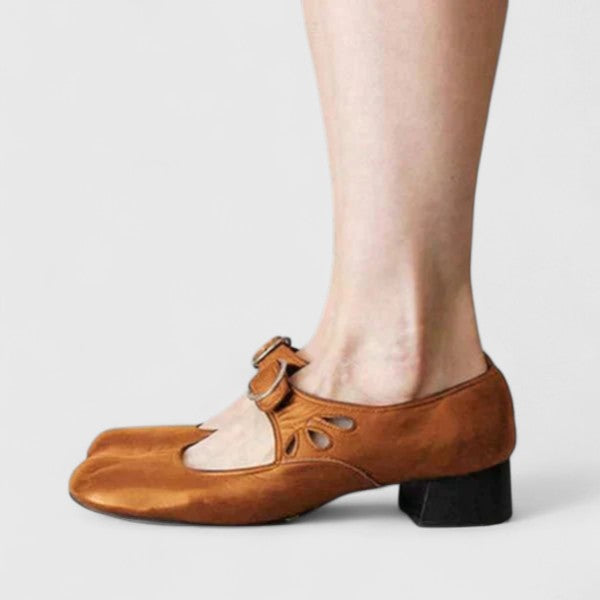 DELACROIX | Dziecięce buty retro z okrągłą klamrą Léa