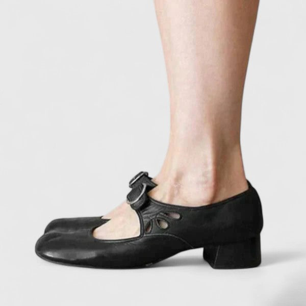DELACROIX | Dziecięce buty retro z okrągłą klamrą Léa