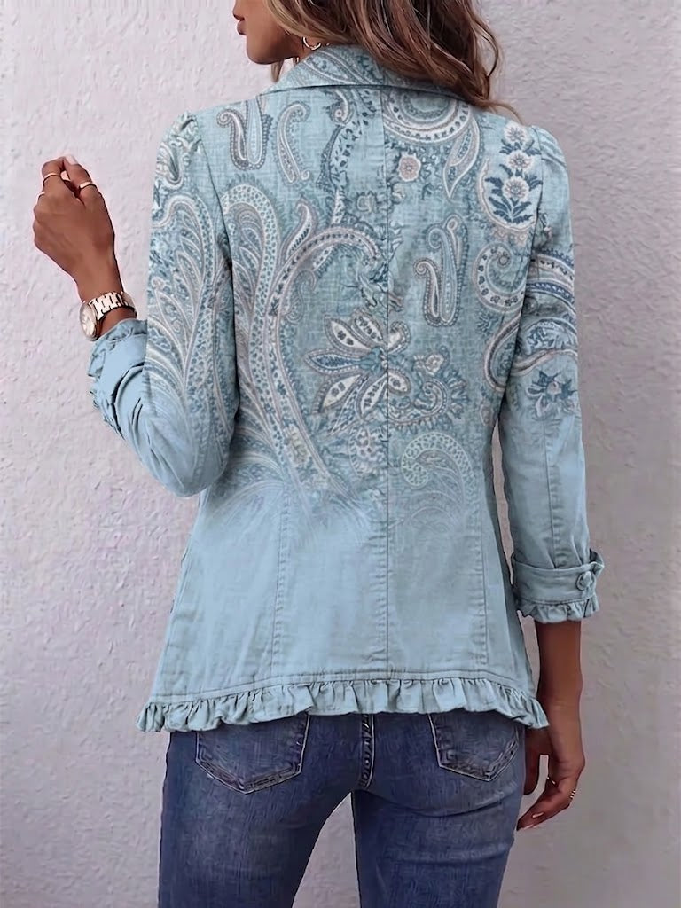 Remedios | Vintage Kaszmirowa Kurtka z Falbanami