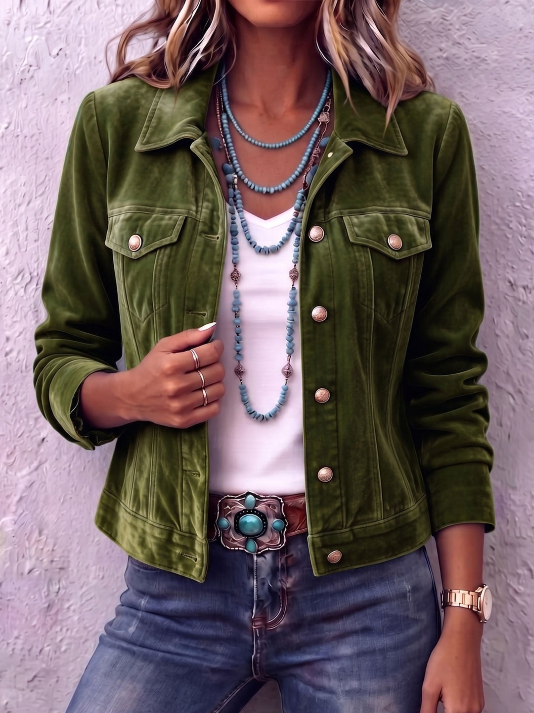 Raffaella | Vintage Boho Aksamitna Kurtka