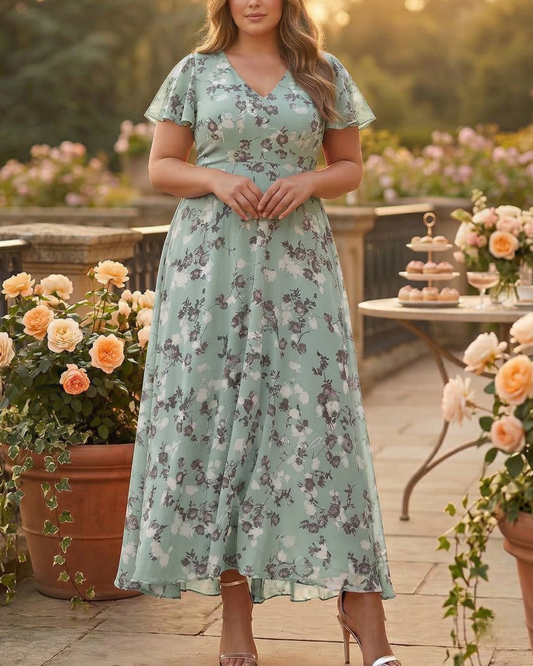 Aurelia | Glamourystyczna sukienka, która zakrywa brzuch