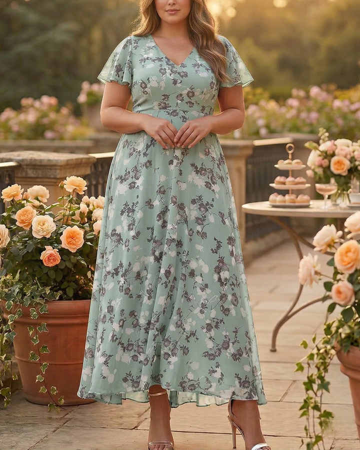 Aurelia | Glamourystyczna sukienka, która zakrywa brzuch