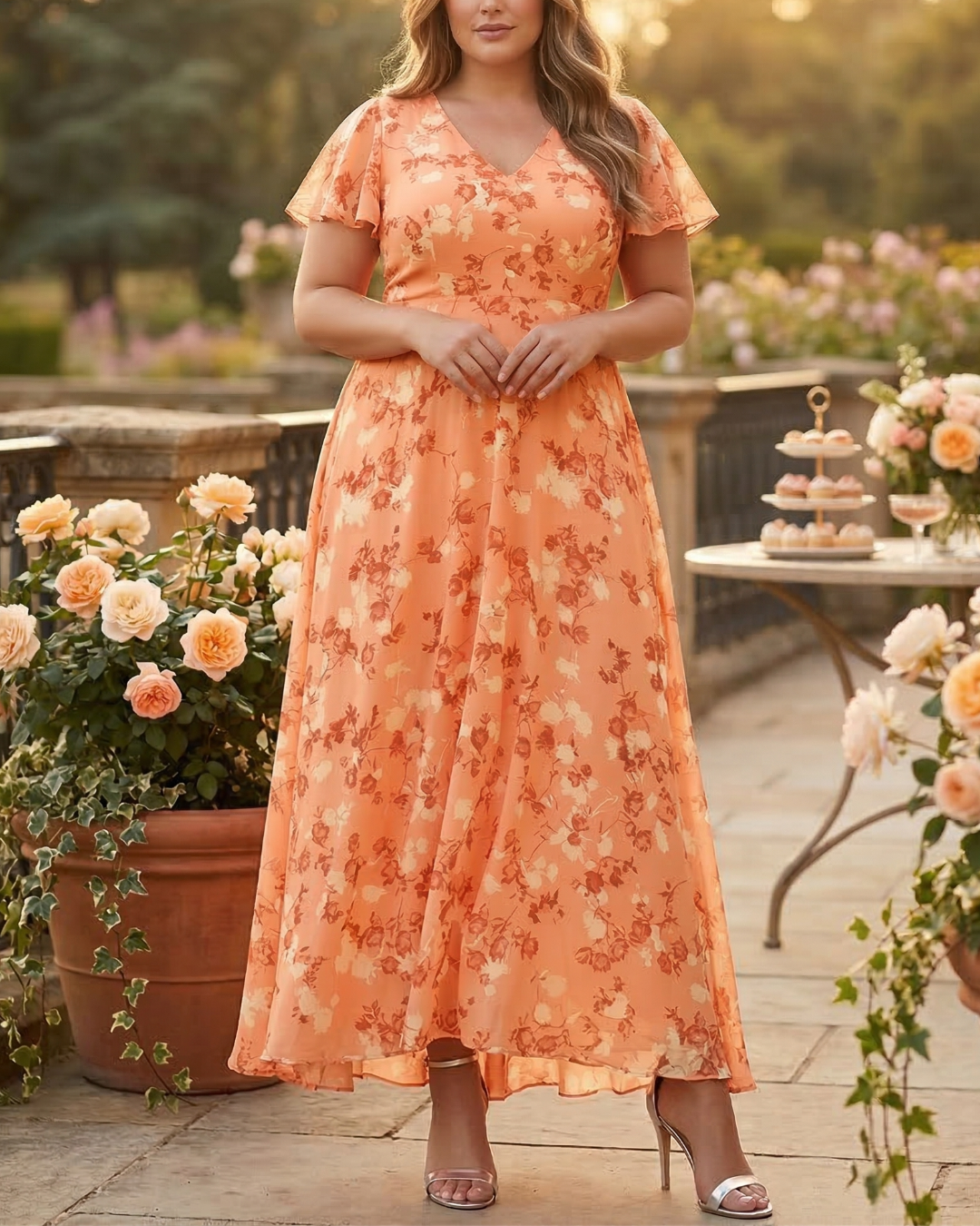 Aurelia | Glamourystyczna sukienka, która zakrywa brzuch