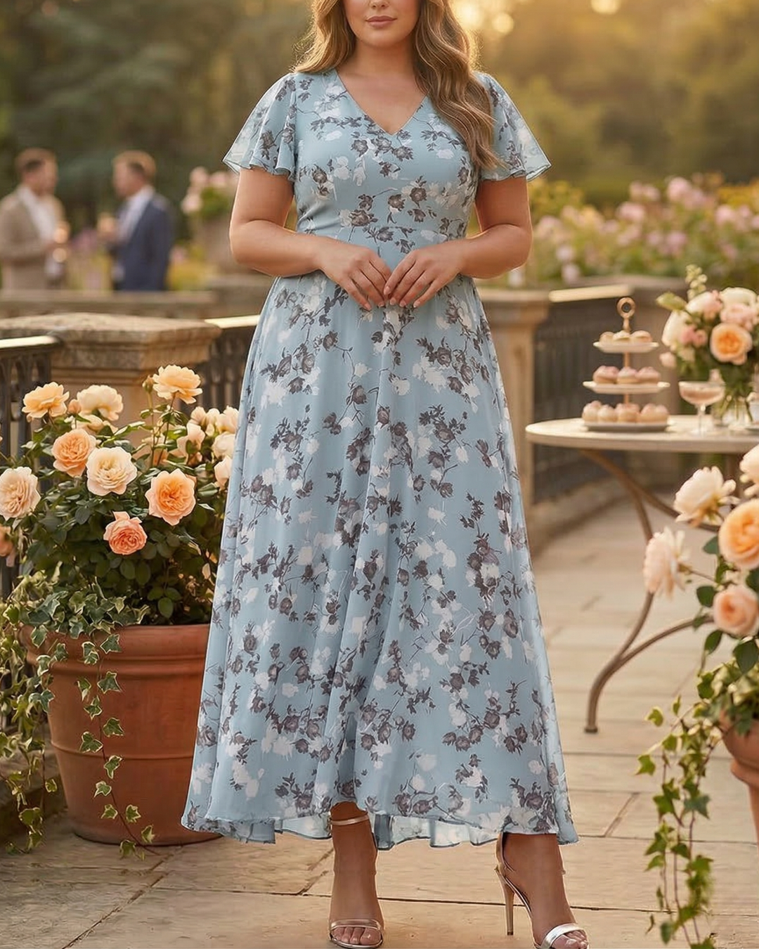 Aurelia | Glamourystyczna sukienka, która zakrywa brzuch