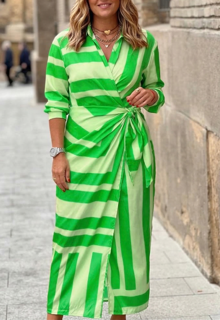 Elvina - Sukienka Wrap w Print
