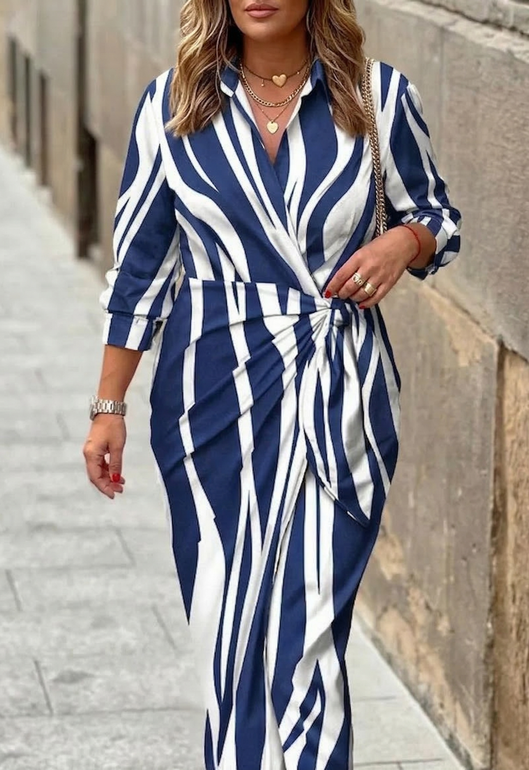 Elvina - Sukienka Wrap w Print
