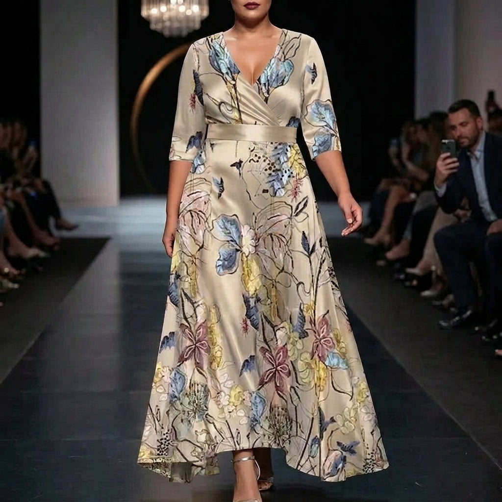 Ysa | Elegancka Sukienka z Kwiatowym Wzorem